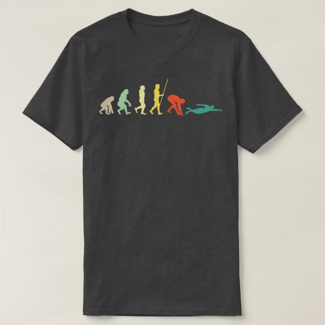 Swimming Evolution T-Shirt (Design Front)