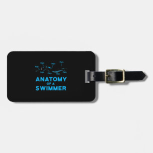 Swimming Fan Gifts Anatomy Of A Swimmer Luggage Tag