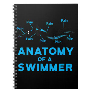 Swimming Fan Gifts Anatomy Of A Swimmer Notebook