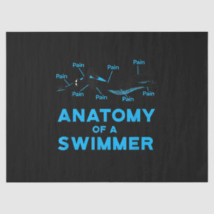 Swimming Fan Gifts Anatomy Of A Swimmer Tissue Paper