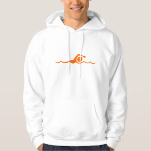 Swimming Figure - Orange Hoodie