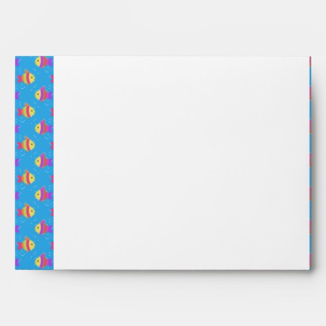 Swimming Fish Cartoon Pattern Envelope (Front)