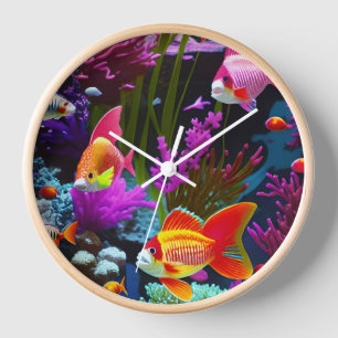Swimming Fish Clock