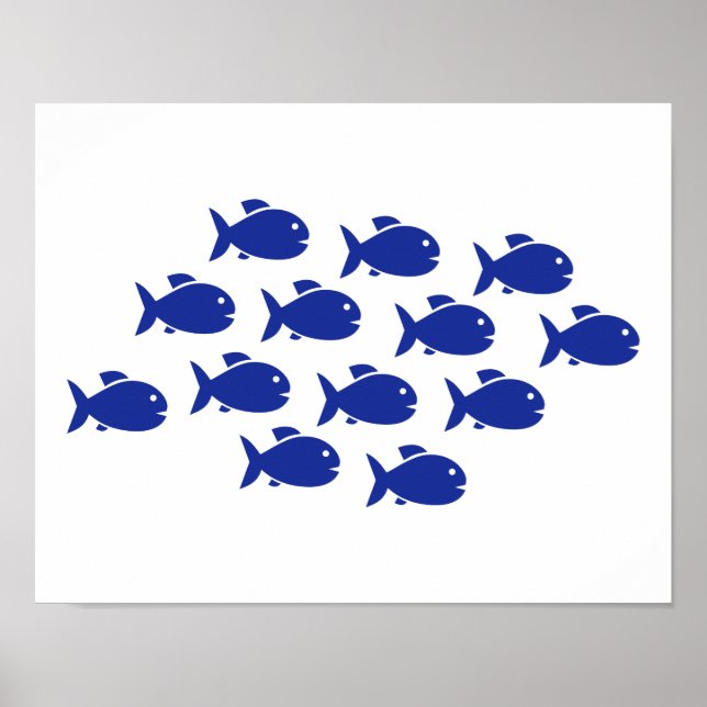 Swimming fish poster (Front)