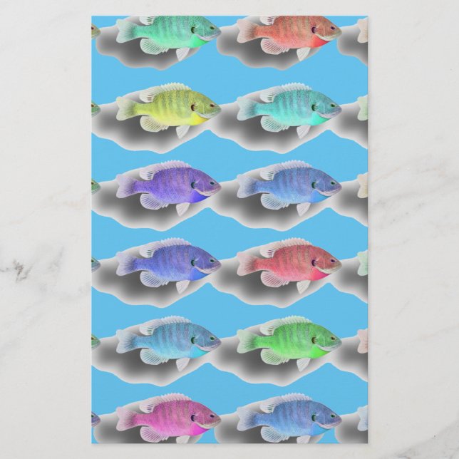 Swimming Fishies Stationery (Front)