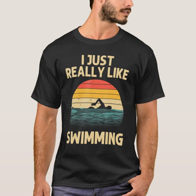 Swimming For Men Women Swimmer Swim Teacher Butter T-Shirt (Front)