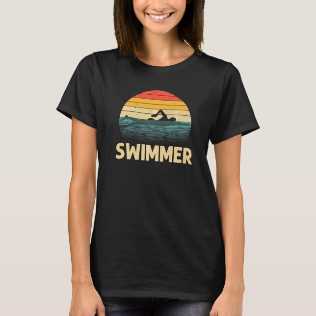 Swimming For Men Women Swimmer Swim Teacher Butter T-Shirt (Front)