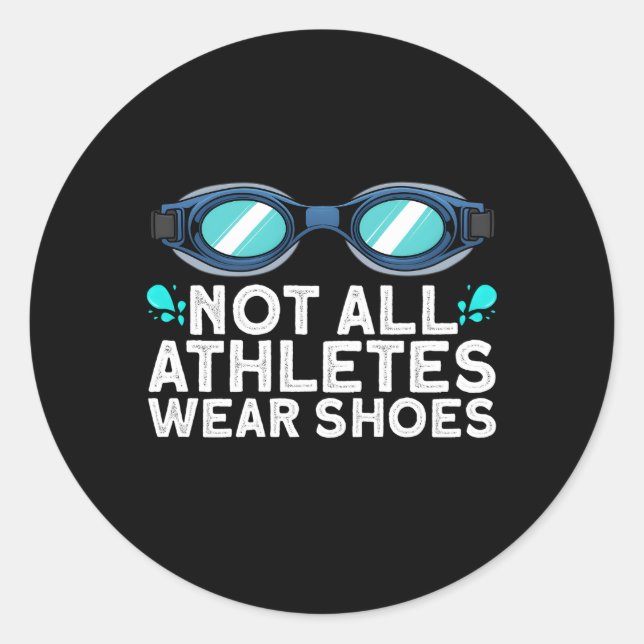 Swimming For Swimmer Swim Instructor Goggles Classic Round Sticker (Front)