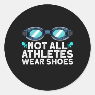 Swimming For Swimmer Swim Instructor Goggles Classic Round Sticker
