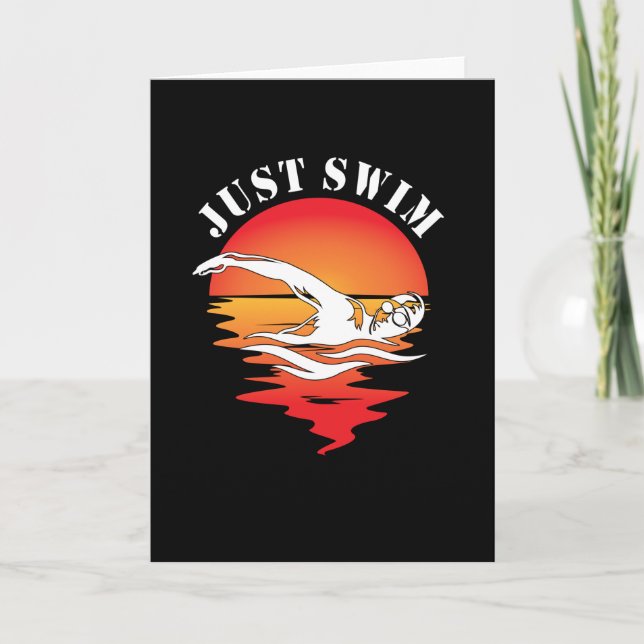 Swimming Freestyle for Swimmer Card (Front)