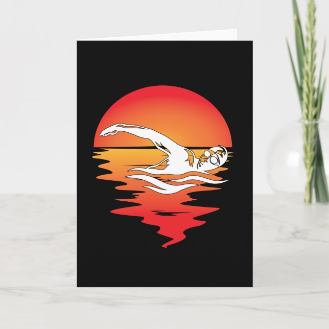 Swimming Freestyle for Swimmer Card (Front)