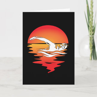 Swimming Freestyle for Swimmer Card