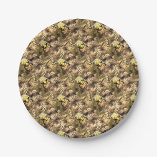 Swimming Frog Immersed In Clear River Water Painti Paper Plate