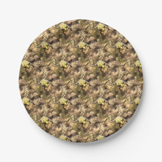 Swimming Frog Immersed In Clear River Water Painti Paper Plate