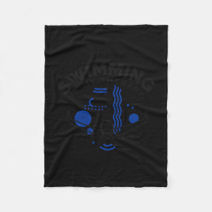 Swimming funny saying swimming is therapy fleece blanket