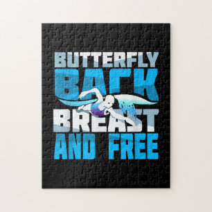 Swimming Gift For Swimmer Jigsaw Puzzle