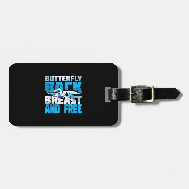 Swimming Gift For Swimmer Luggage Tag (Front Horizontal)