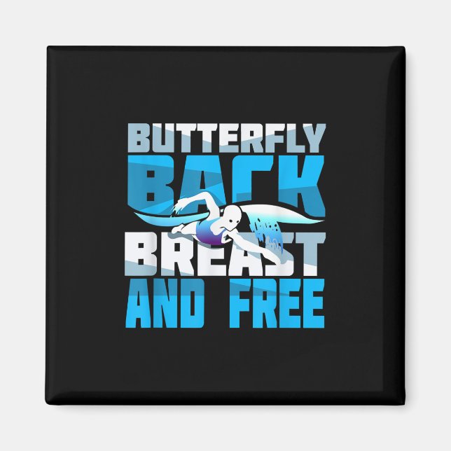 Swimming Gift For Swimmer Magnet (Front)