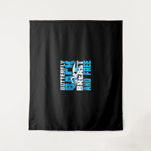 Swimming Gift For Swimmer Tapestry (Front)
