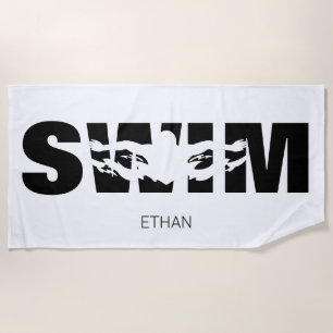 Swimming gift, Swim Team Pool,Gift For Swimmer Beach Towel