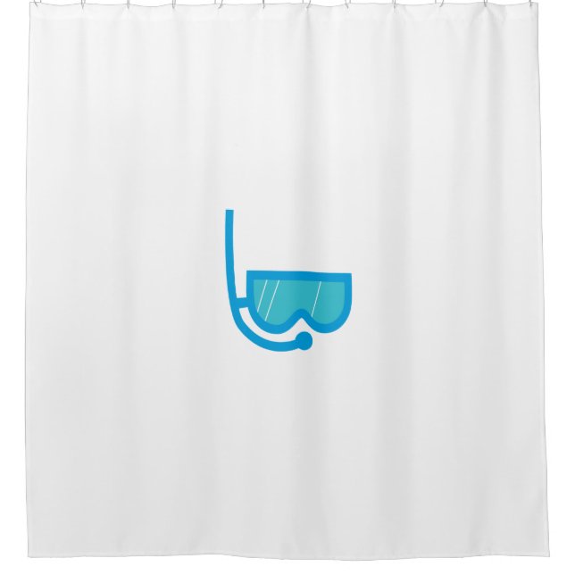 swimming goggles shower curtain (Front)