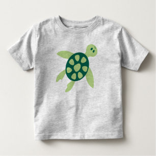 Swimming Green Turtle Art Toddler T-Shirt