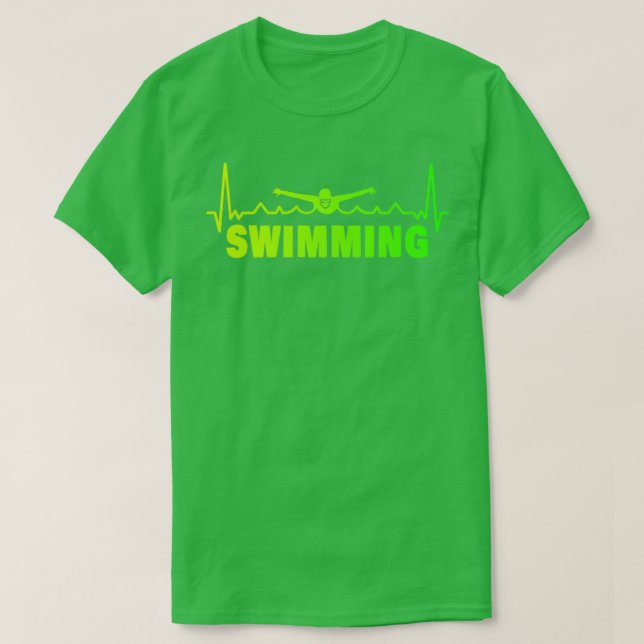 Swimming heart rate design T-Shirt (Design Front)