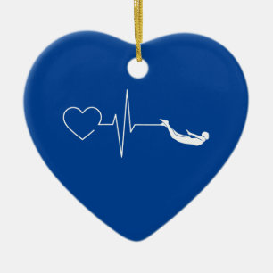 Swimming Heartbeat Ceramic Tree Decoration