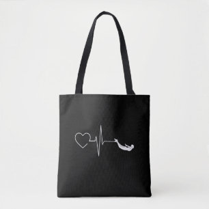 Swimming Heartbeat Gift for Swimmers Tote Bag