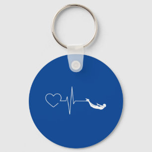 Swimming Heartbeat Key Ring