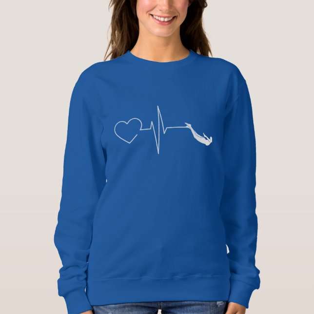 Swimming Heartbeat Sweatshirt (Front)