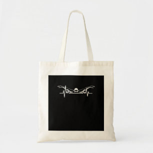 Swimming Heartbeat Swim Team Swimmer Women Girls Tote Bag