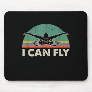 Swimming I Can Fly Funny Swimming Gifts Mouse Pad