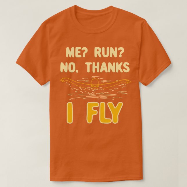 Swimming I Fly 2 T-Shirt (Design Front)