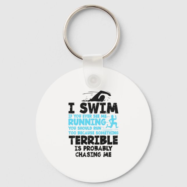 Swimming - I Swim Key Ring (Front)