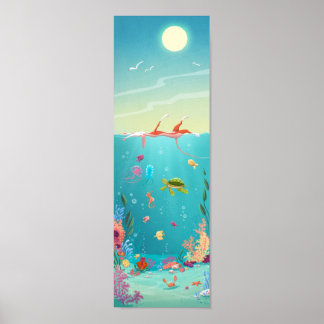 Swimming in the sea poster