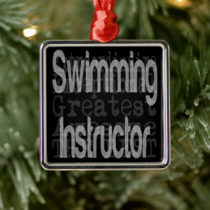Swimming Instructor Extraordinaire Metal Tree Decoration