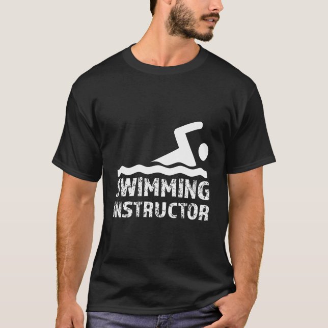 Swimming Instructor Lesson Swim Coach T-Shirt (Front)