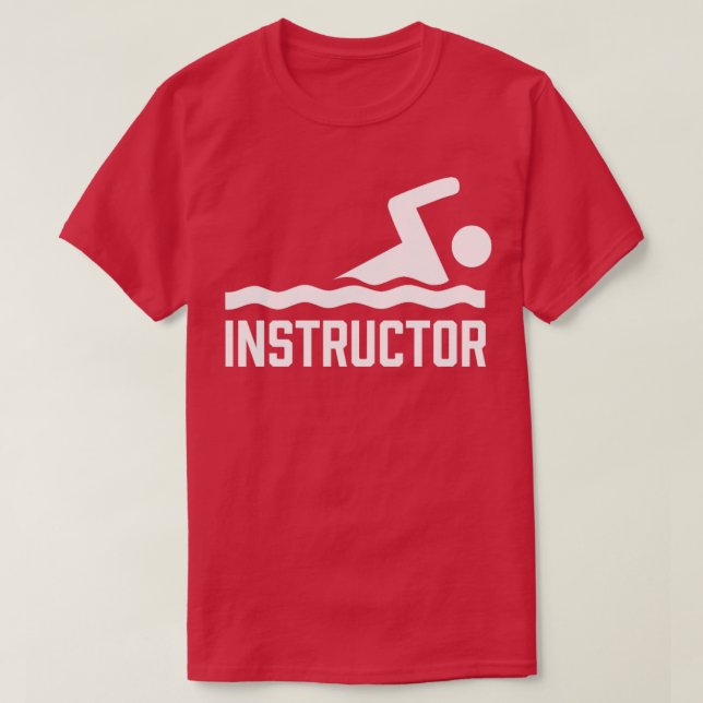 Swimming Instructor Swim Teacher Course Coach  T-Shirt (Design Front)