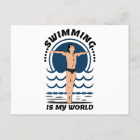 Swimming is My World - Swimmer in Speedo