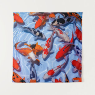 Swimming Koi Wall Art Tapestry 