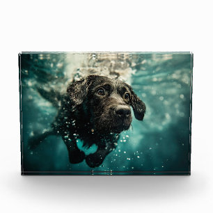 Swimming Labrador Puppy Underwater Design Photo Block