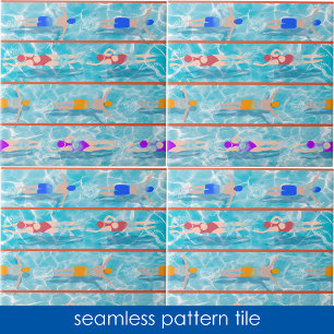 Swimming Laps Water Swim Team Seamless Pattern  Tile
