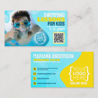 Swimming lessons for Kids, swimming instructor Business Card