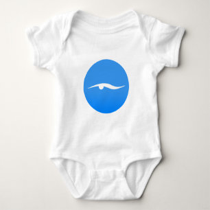 Swimming logo on T-shirt Baby Bodysuit