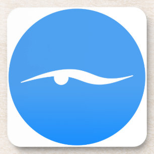 Swimming logo on T-shirt Coaster