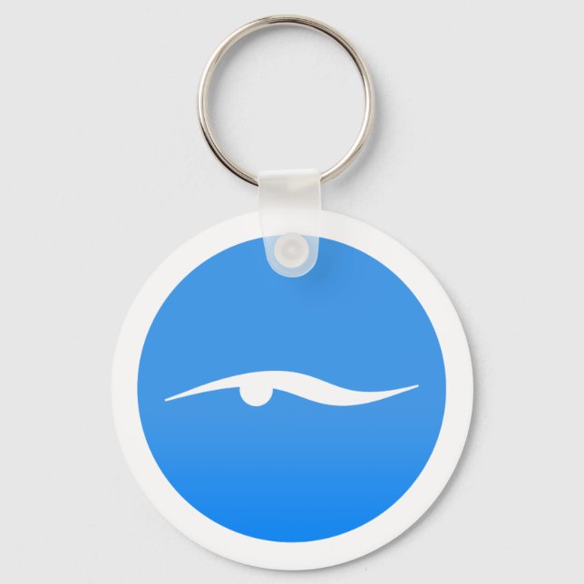 Swimming logo on T-shirt Key Ring (Front)