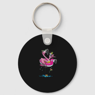 Swimming Lover  Flamingo Go Swim Key Ring