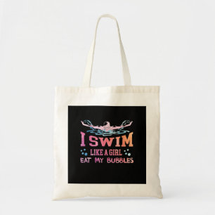 Swimming Lover - I Swim Like A Girl Tote Bag