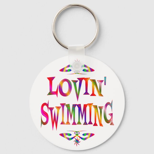 Swimming Lover Key Ring (Front)